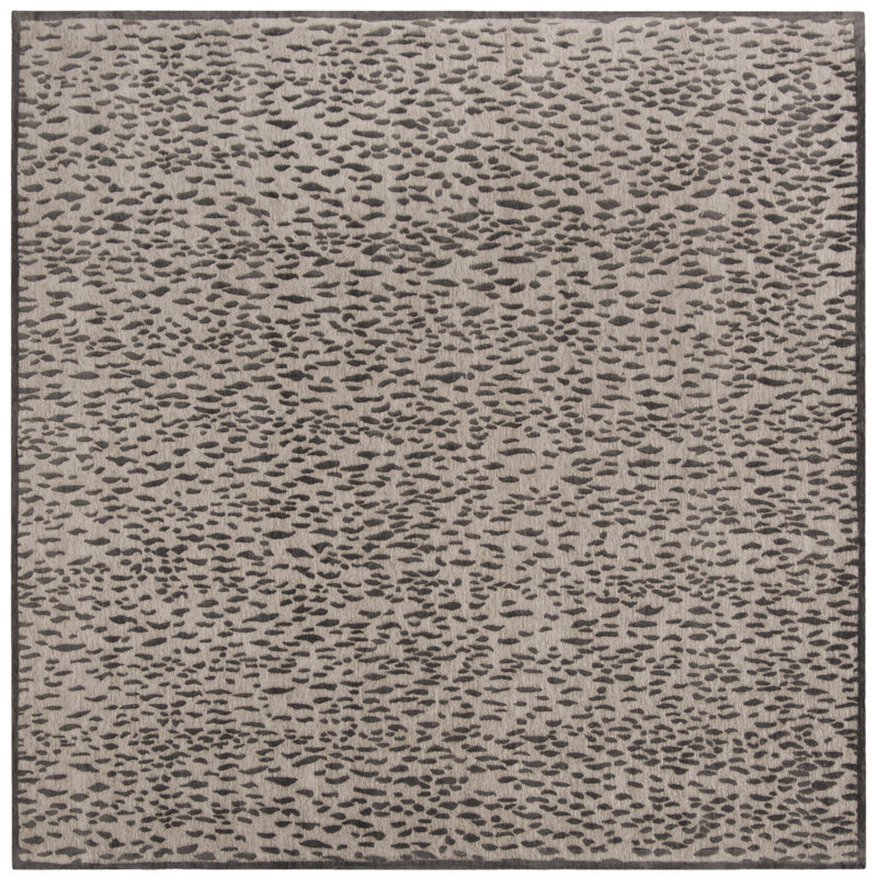 Ankit Hand Loomed Performance Abstract Rug, Square 6'