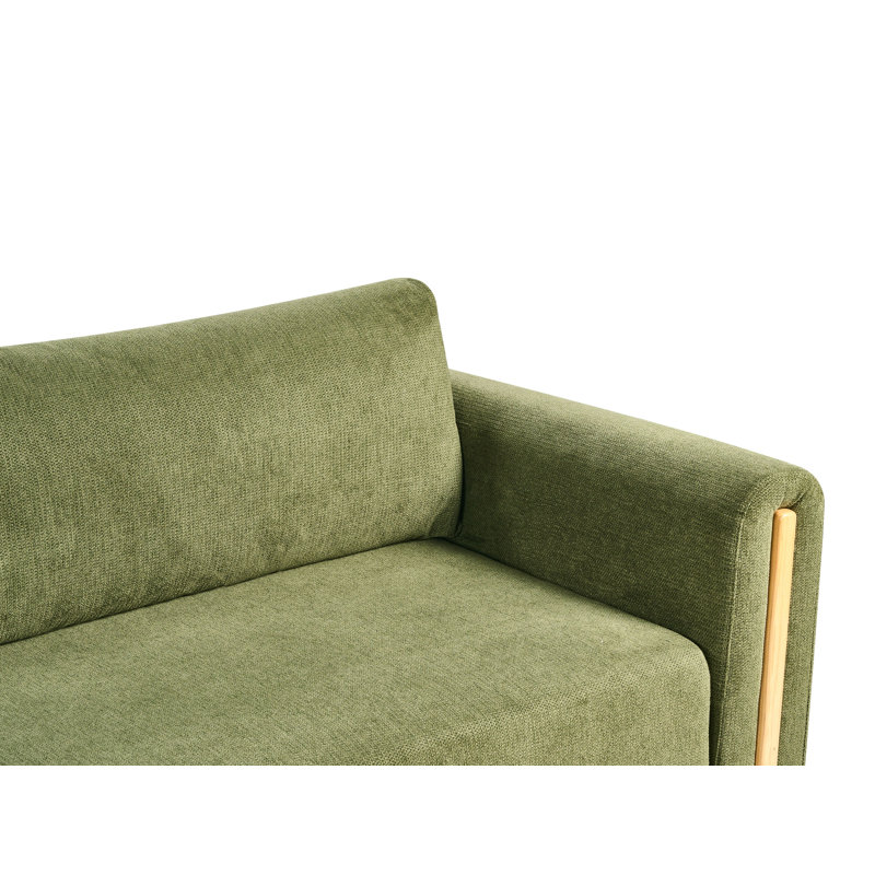 3 Seater Sofa Bed, Green Fabric