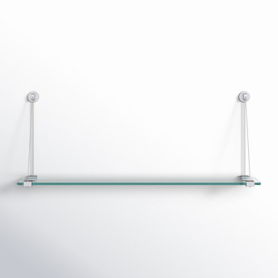 Earlham Tempered Glass Wall-Mounted Bracket Shelf