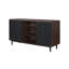 Buffet Mid-Century 59 po avec 7 tablettes réglables noires Duane-91028890