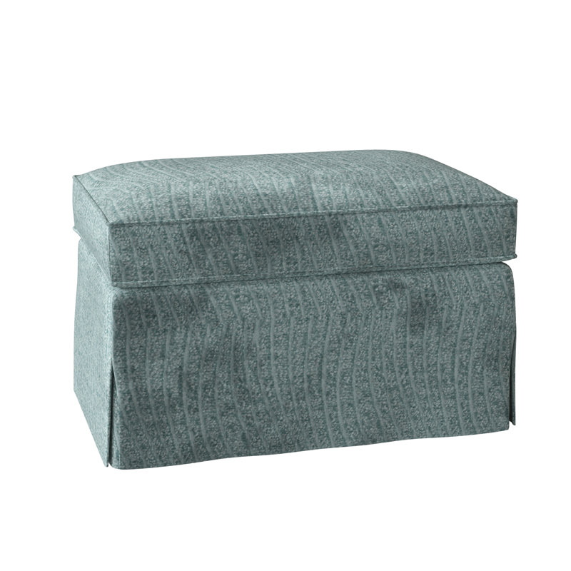 Madison Upholstered Ottoman, Emily Aqua