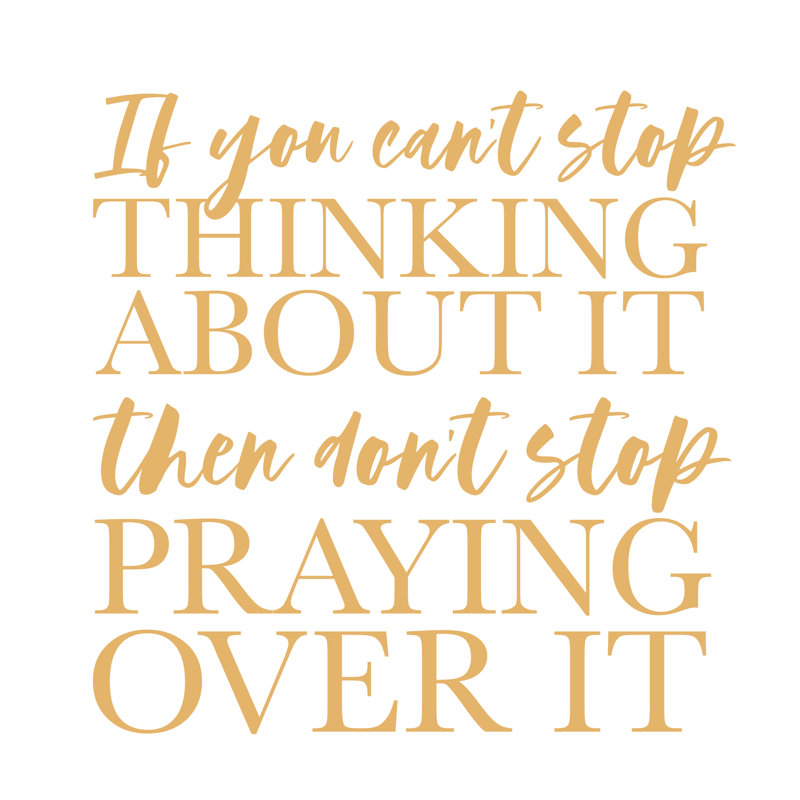Don't Stop Praying - Wrapped Canvas Art Prints, 30cm H x 30cm W 