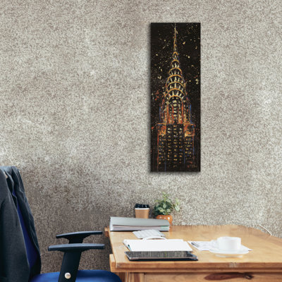«Epic Graffiti» «City At Night 2» par Wellington Studio, art mural sur toile, 12 po x 36 po