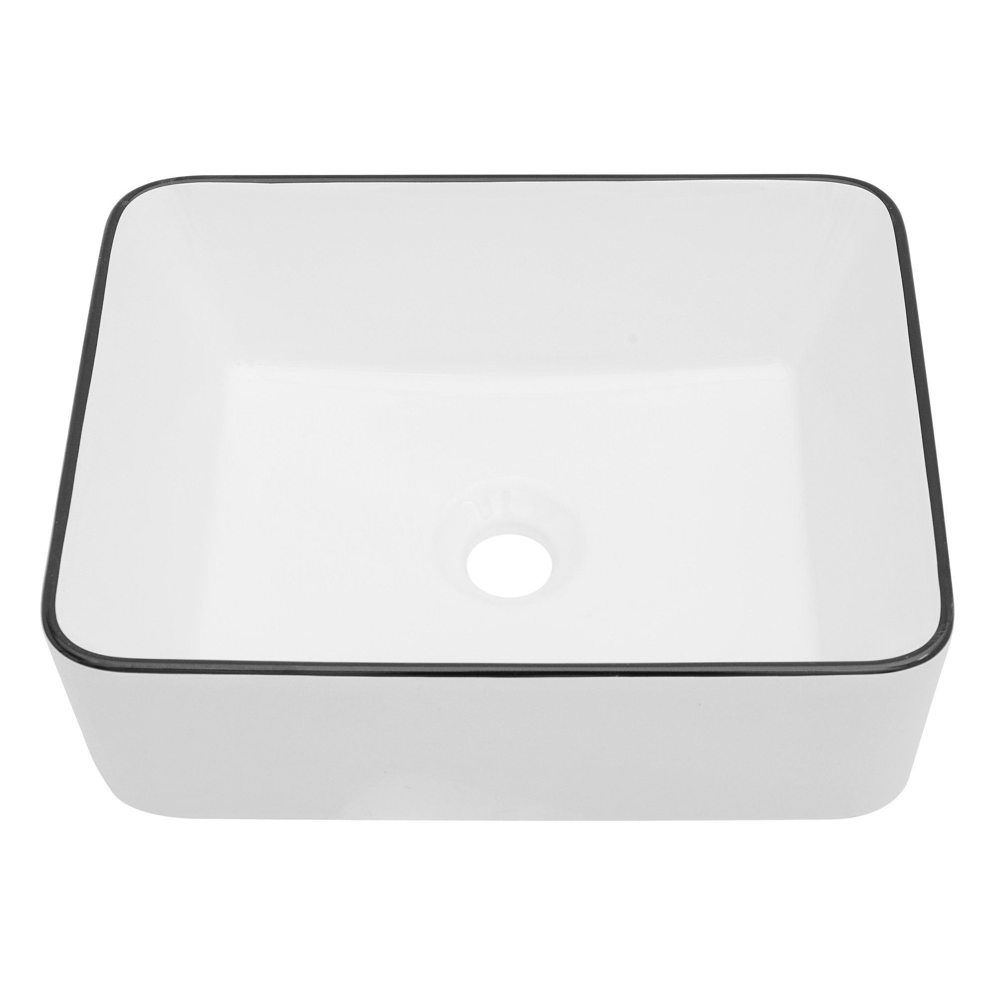 Rosefray Chic 15'' Ceramic Rectangular Vessel Bathroom Sink | Wayfair