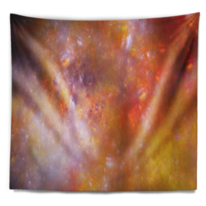 Tapisserie bleu ciel starry abstract yellow, H 68 po x l 80 po