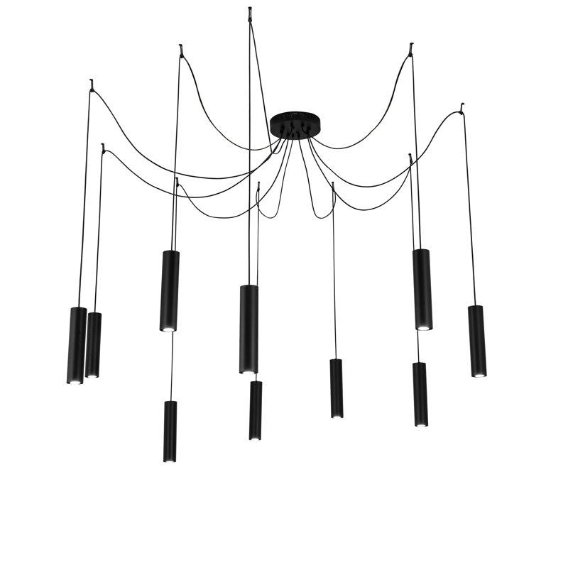 Castiliolite 10 - Light Flat Black Cluster Pendant