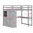 Jamien Kids Full Loft Bed with Drawers-2016140544