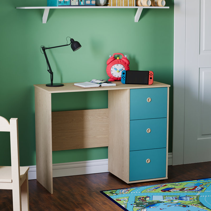 Kayshia Neptune 92cm W Writing Desk, Blue