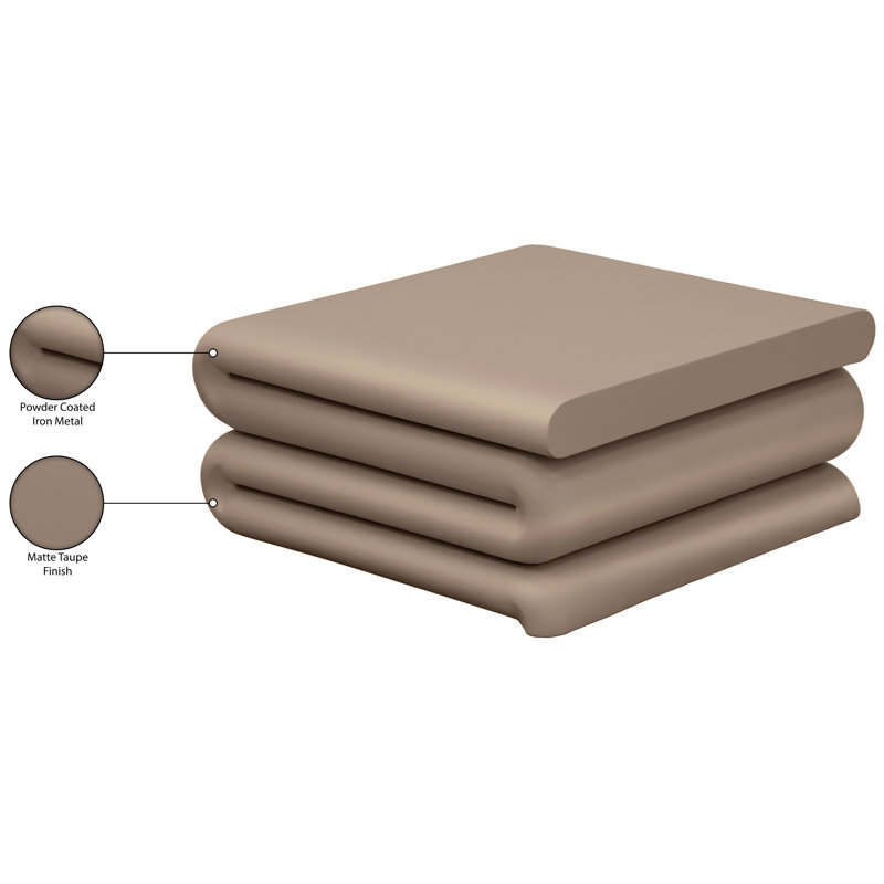 Table basse en fer Roland, Taupe