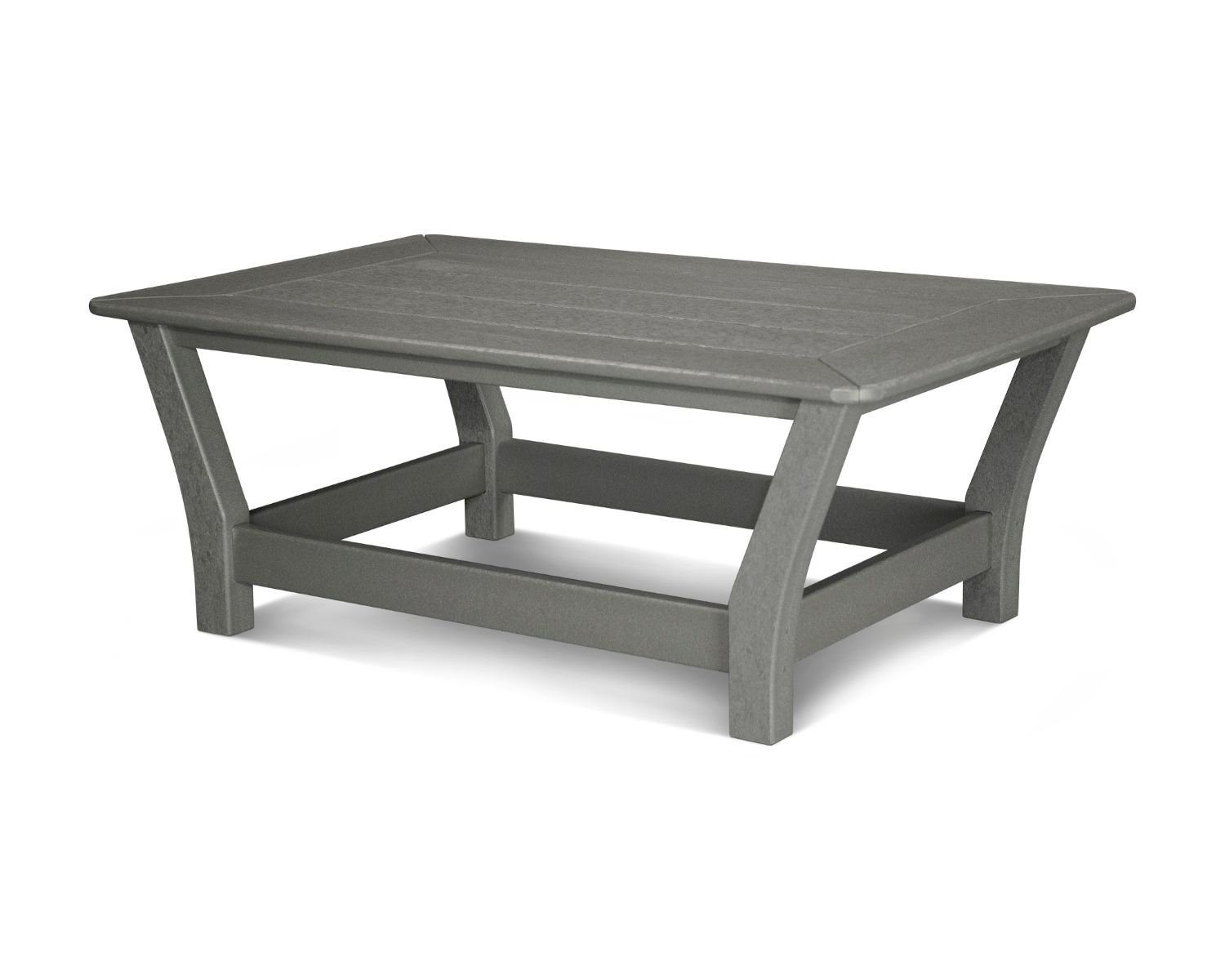 POLYWOOD® Harbour 27" Patio Table, Slate Gray