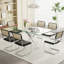 Ensemble de table de salle à manger 63 "en verre pour 4-6-681582026-681582027