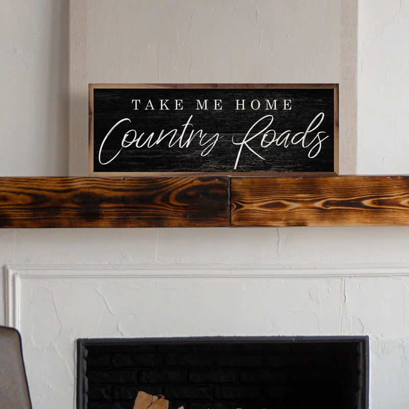 Country Roads - noir, H 12 po x l 36 po