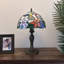 Lampe de table Veilleux Tiffany vitrail fleurs de colibri ampoule DEL incluse l 12 po x P 12 po x H 19 po