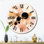 Rêve de cœur en or rose rétro IV - horloge murale moderne géométrique
