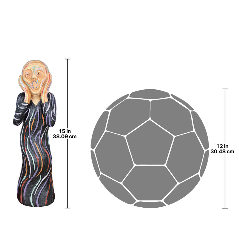 The Silent Scream Statue, 15" H x 4.5" W x 4.5" D