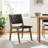 Saoirse Faux Leather Wood Dining Side Chair-99160821-99160822
