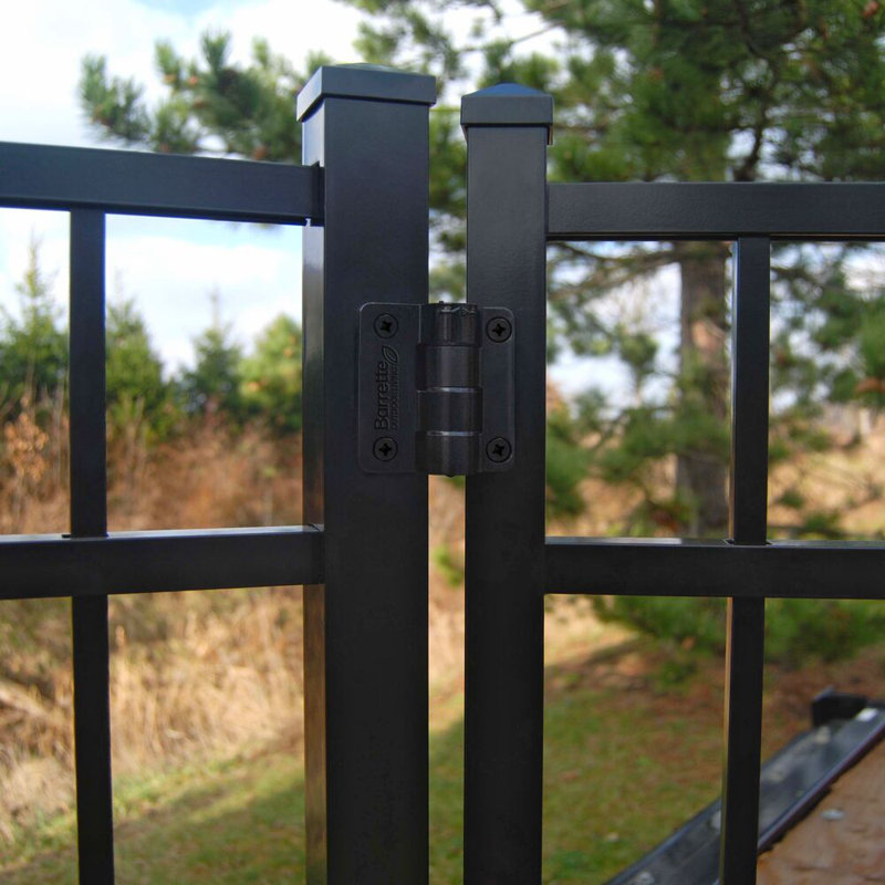 Compact Black Aluminum Butterfly Gate Hinge