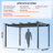Outdoor Retractable Pergola with Sun Shade Canopy Aluminum-106897481-106897484