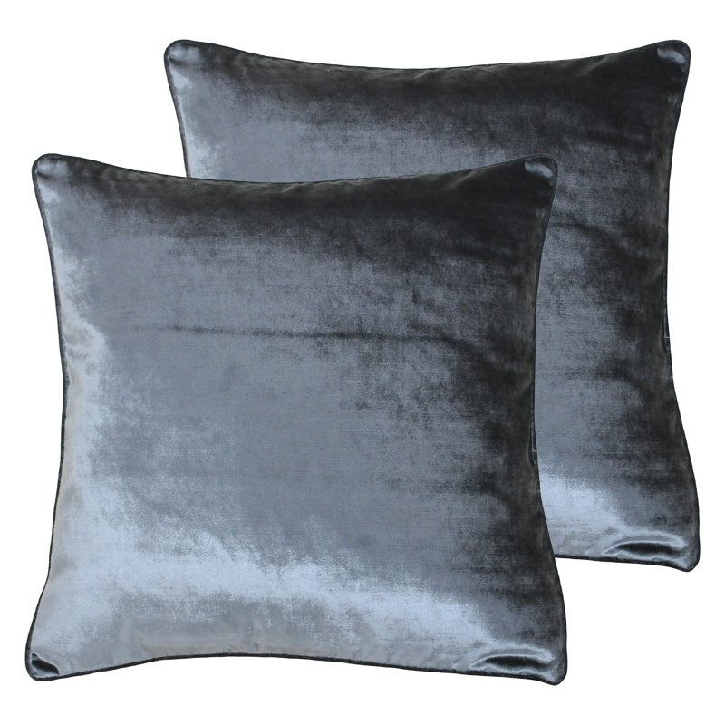 Grey Square Cushion, Rust, Feather