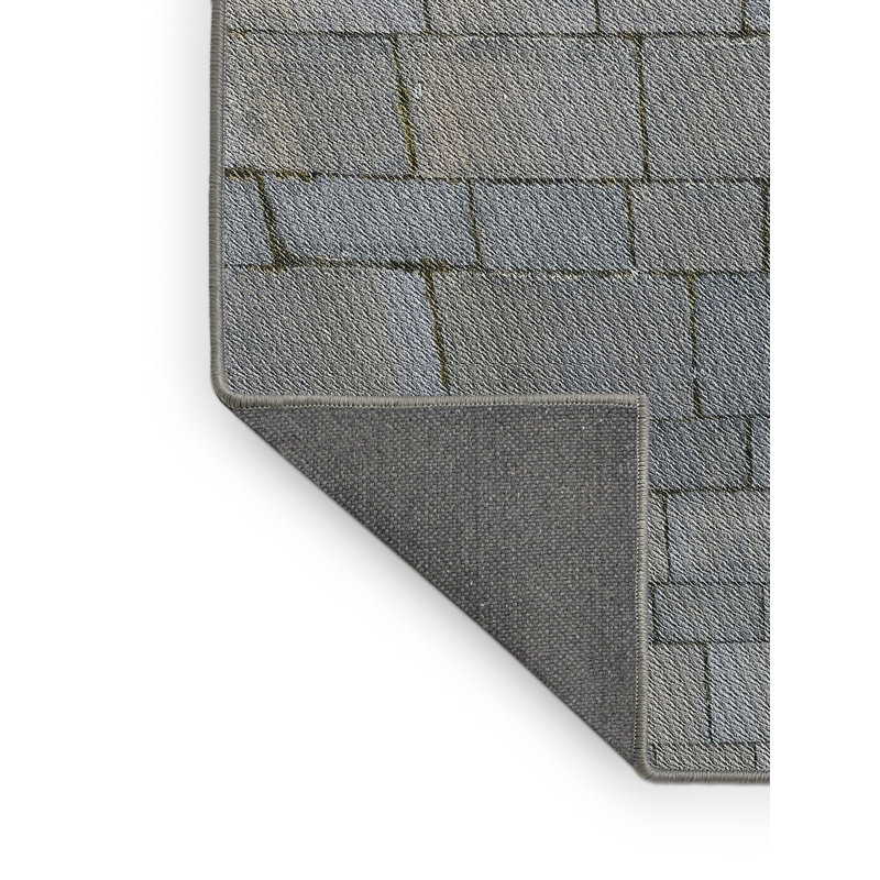 Tapis bleu foncé tissé à la machine, Rectangle 8 pi x 10 pi