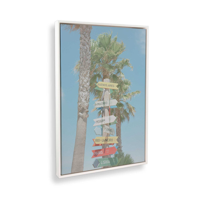 Direction to Dreams on Canvas, H 20,75 po x l 30,75 po, Cadre flottant blanc opaque