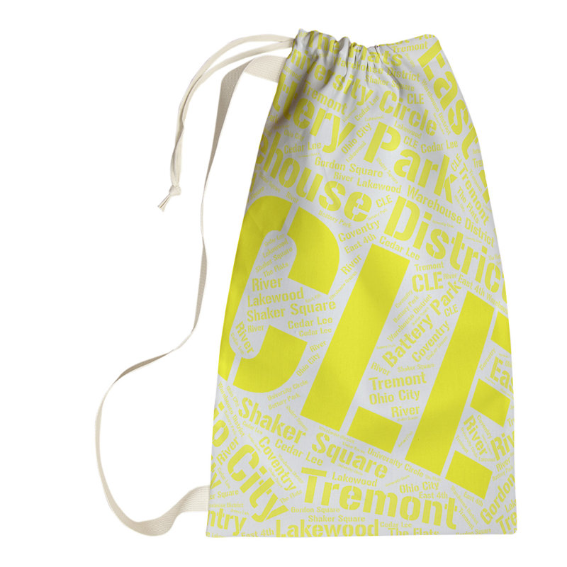 Laundry Hamper with Handles, Large (36" H x 28" W x 1.5" D), Yellow, Cleveland