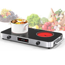 COOKTRON 1800W 230V Portable Double Burner Electric Induction Cooktop w/ Griddle in 2023