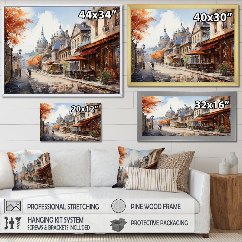 Québec, «French Beauty II», impression sur toile encadrée Québec, Cadre simple noir, H 34 po x l 44 po x P 1,5 po