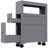 6.25" X 20.5" X 28.25" Wood Rolling Narrow Bathroom Side Storage Cabinet