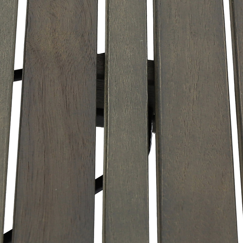 Foldable Side Table In Grey Wood With Slat Refinement, 21.07W X 13.87D 15.77H Quality, Style,
