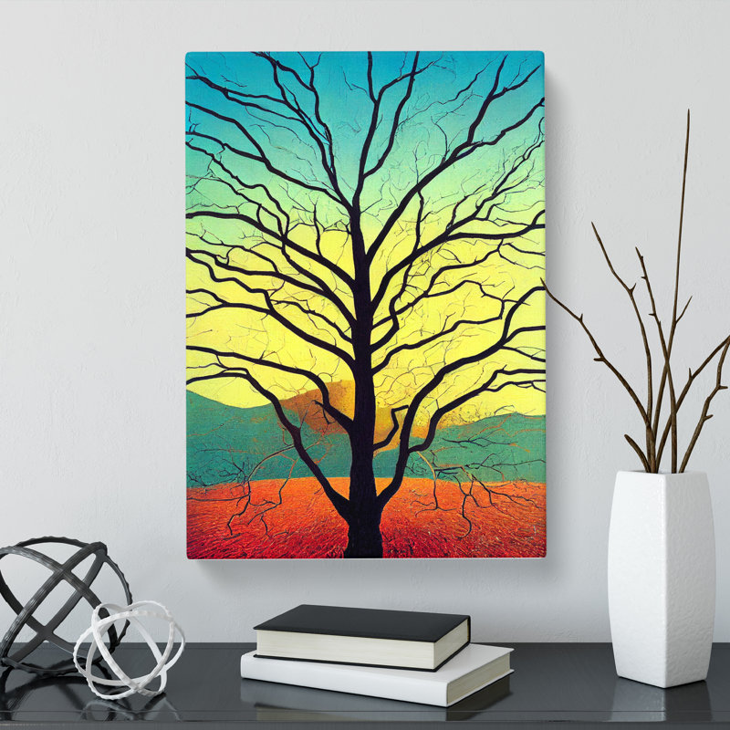 CAN-V0523-1595X Oak Tree - Wrapped Canvas Print, 50cm H x 35cm W x 3cm D