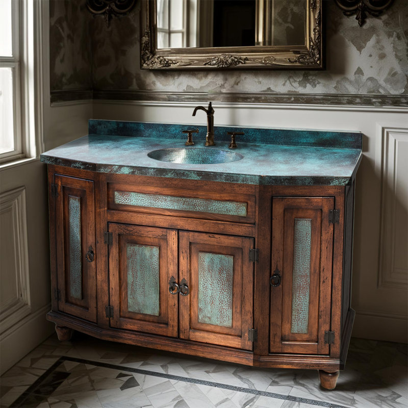 Meuble-lavabo en cuivre Turquesa Vieja