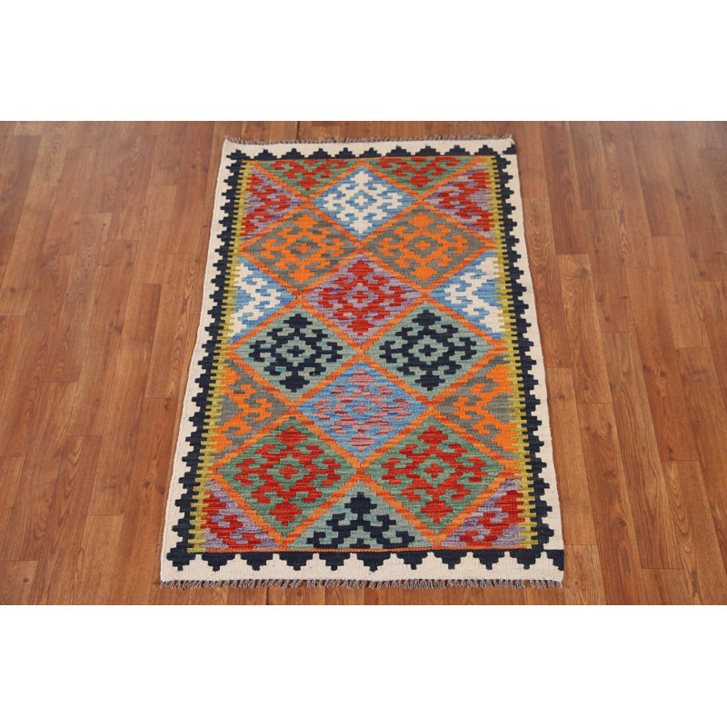 South Western Kilim Wool Oriental Rug 3x4