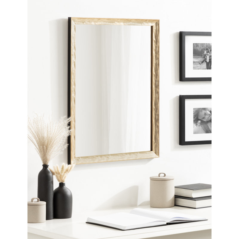 Miroir mural de salle de bain Sherita, Or, 24 po x 18 po