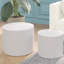 Table d'appoint blanche - avec 2 tables en frêne, chêne, placage de noyer pour le salon, le bureau, la chambre à coucher attrayante et les pièces d'extrémité Table en frêne / chêne / noyer-2033914695