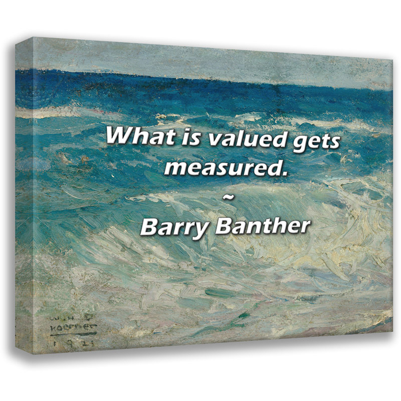 Citation de Barry Banther: Ce qui est évalué est mesuré., H 26 po x l 32 po
