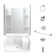 48" W x 74.5" H Framed Rectangle Shower Stall with Seat, Towel Bar and Base Included