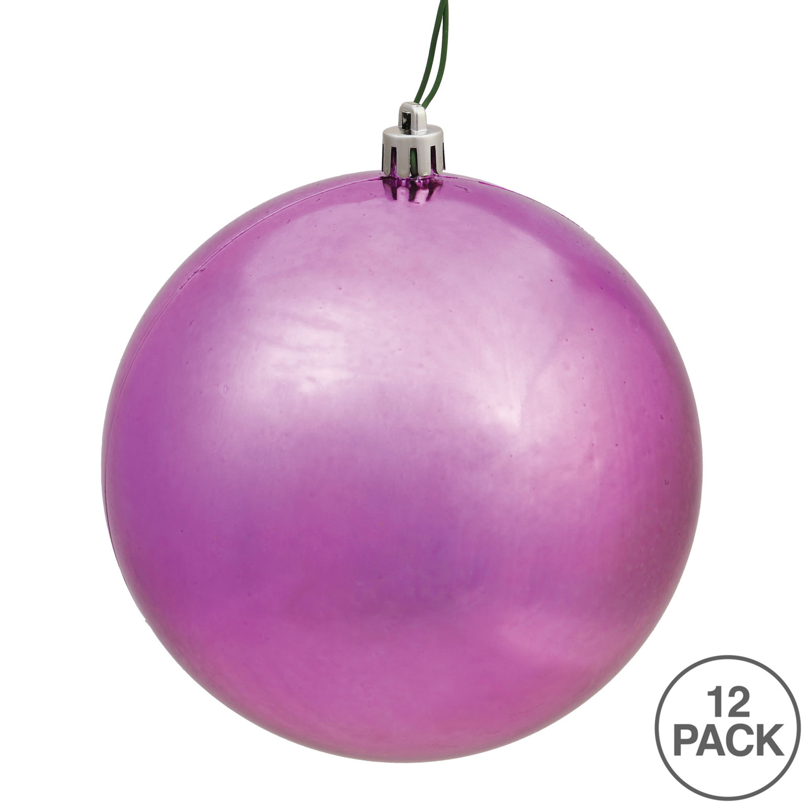 Holiday Décor Ball Ornament, 2.75" H x 2.75" W x 2.75" D, Mauve