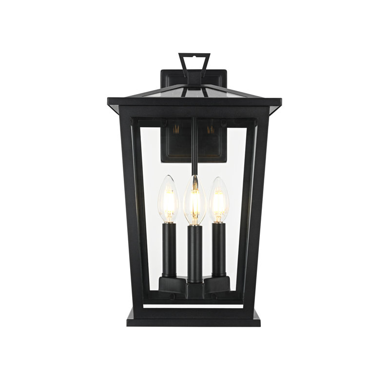 Applique murale d'extérieur 9,5 pouces Deidra en noir