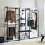 Metal And Wood Closet - Powder Coated Frame, Maximize Storage With Extra Depth Frame Water , Your
