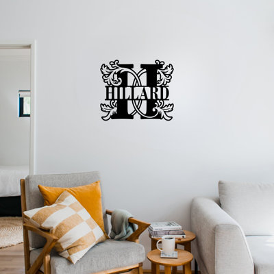 Personnalisé nom lettre monogramme famille cadeau de mariage personnalisé cabine en métal panneaux extérieurs