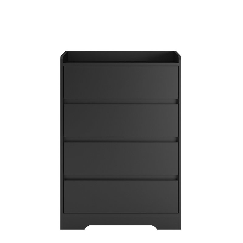 Black 4 Sideboard For Living Room - Storage Cabinet, 25.03x15.46x39.42 Inches 4 Drawers, Inches, 67.4lbs, Adds Elegance To Books & Multimedia