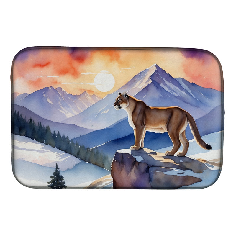 Mountain Majesty Lion Dish Drying Mat