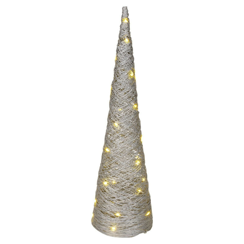 Christmas Decorative Accent, 40cm H x 12cm W x 12cm D, Silver