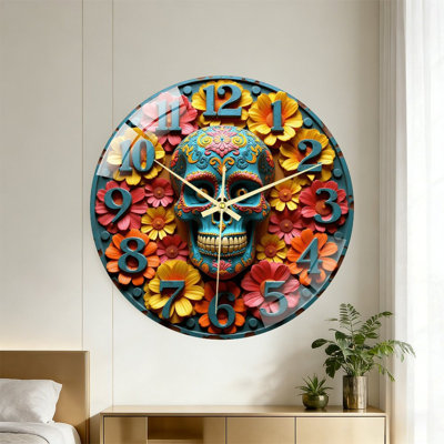 Horloge murale en verre 16 po