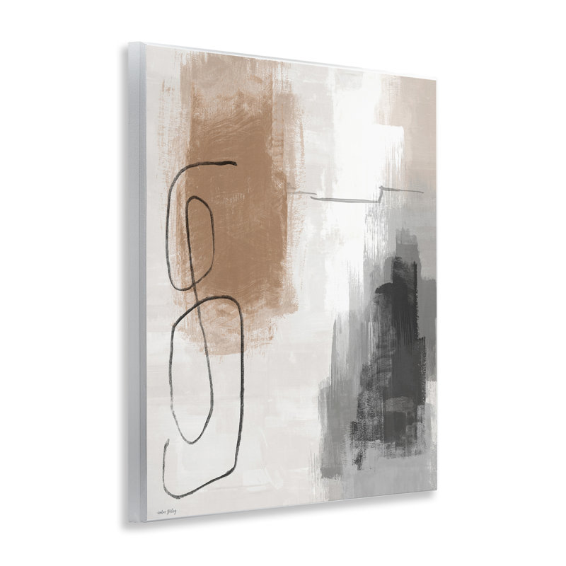 Plaque murale abstraite neutre et grise, design par Amber Sterling