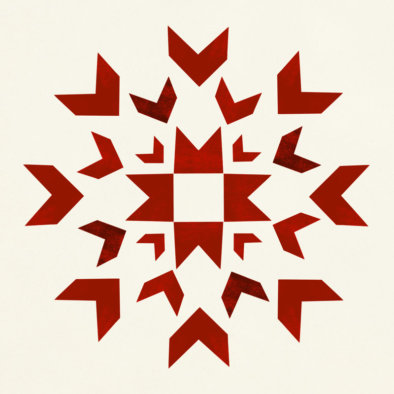 «Nordic Square I» par Emma Scarvey - reproduction d'art sur toile tendue, H 12 po x l 12 po