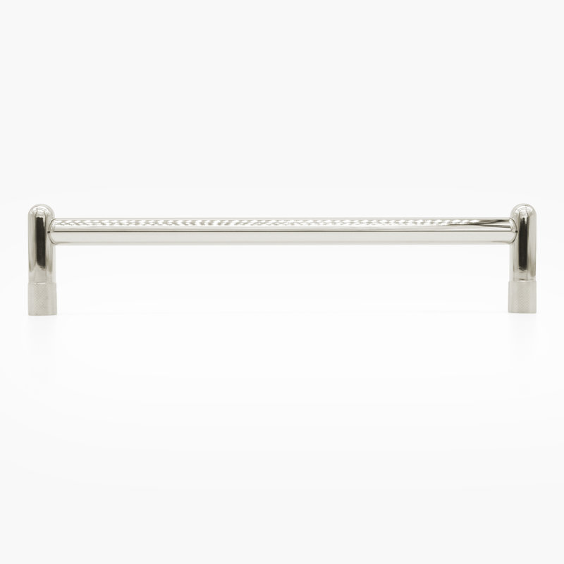 Knurled Appliance Pull, 12", Polished Nickel