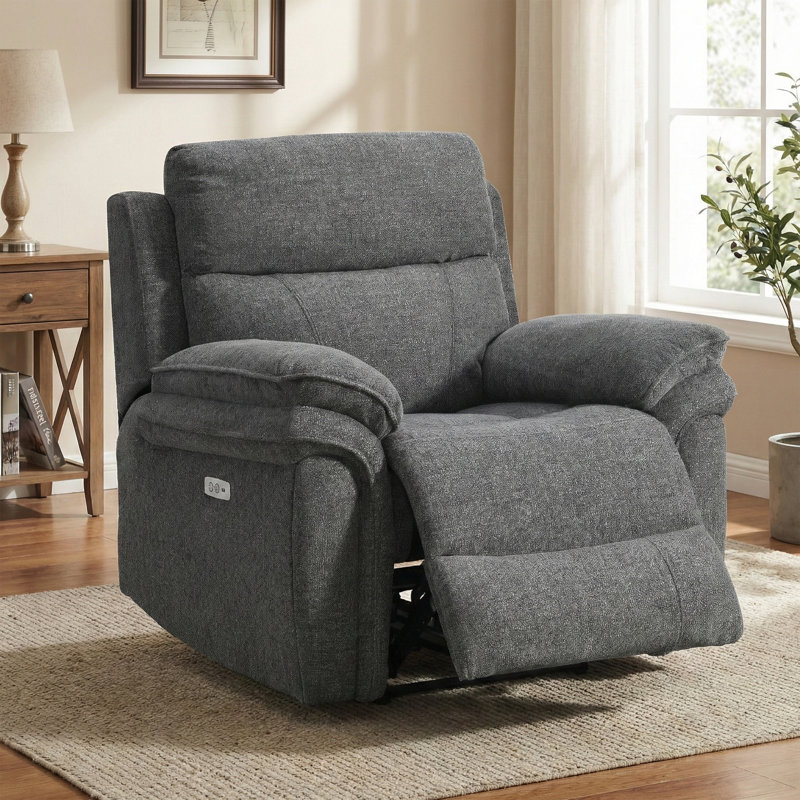 Coombs 106cm Wide Standard Recliner, Dark Grey