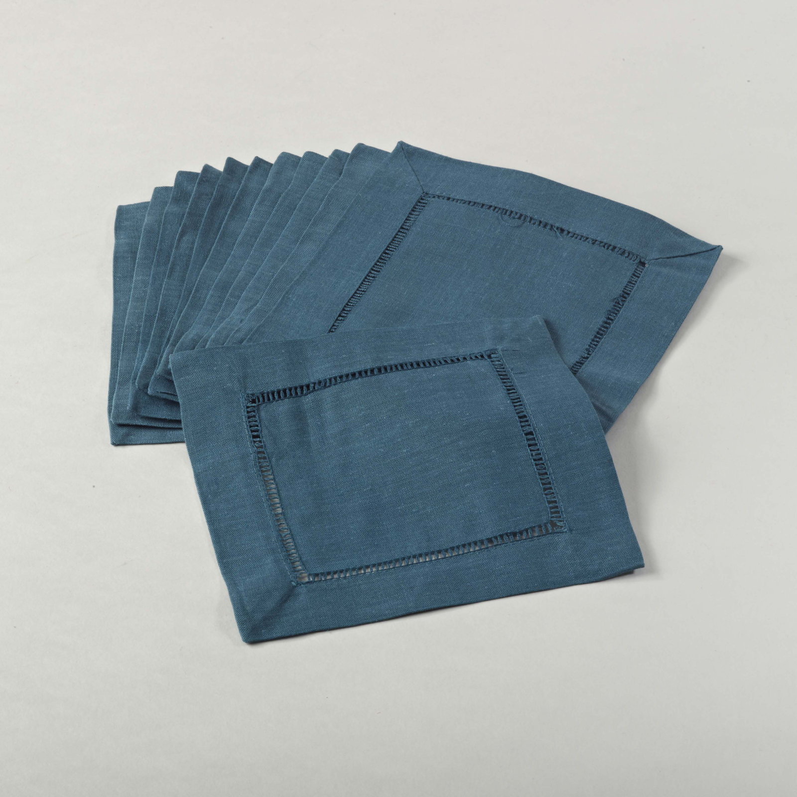 Gelder Reversible Cocktail Linen Napkin, Indigo